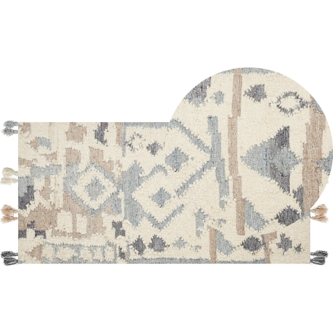 Beliani - MRGAVET - Kelim vloerkleed - Multicolor - 80 x 150 cm - Wol