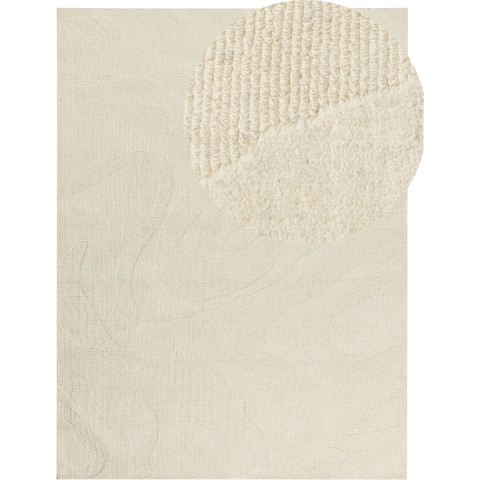 Beliani - SASNAK - Vloerkleed - Beige - 300 x 400 cm - Wol