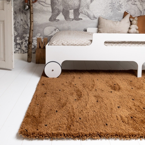 Interieur05 Kindervloerkleed Bruin|Zwart 120x170cm - (S) - Dots