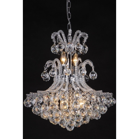 Clayre & Eef Kroonluchter 60-180 x Ø50 cm Transparant Ijzer Glas