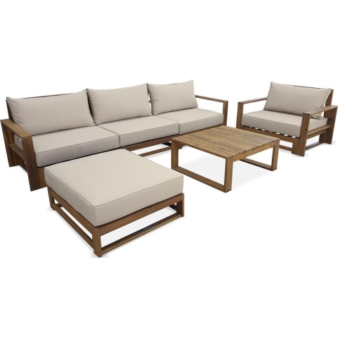 sweeek - Tuinset van hout voor 5 personen