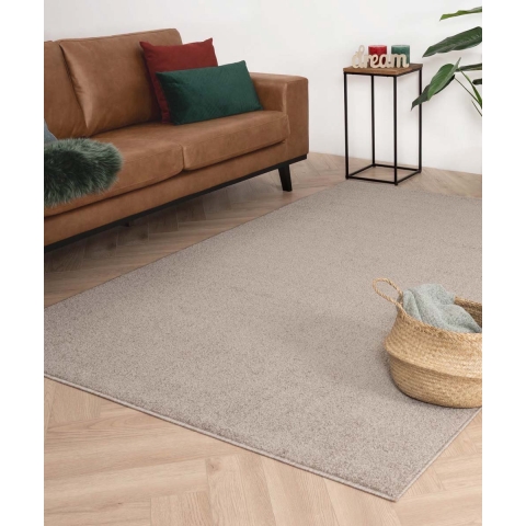 Tapeso Laagpolig vloerkleed Fine - beige - 240x340 cm