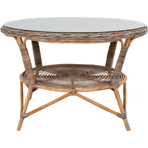 House Nordic - Tuintafel Larisa kubu|Glasplaat ø120cm