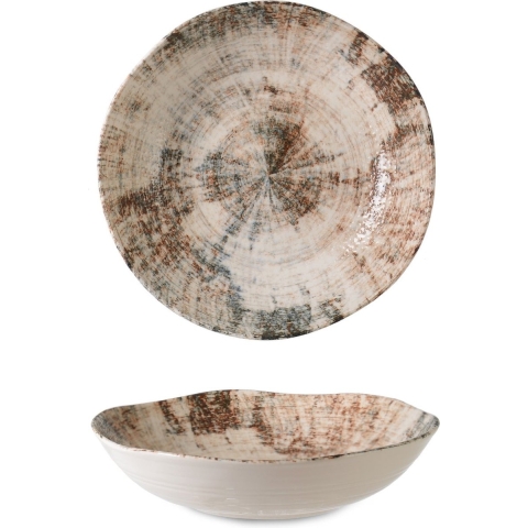 Rinart Diep bord - Shira - Porselein - 20 cm - set van 6