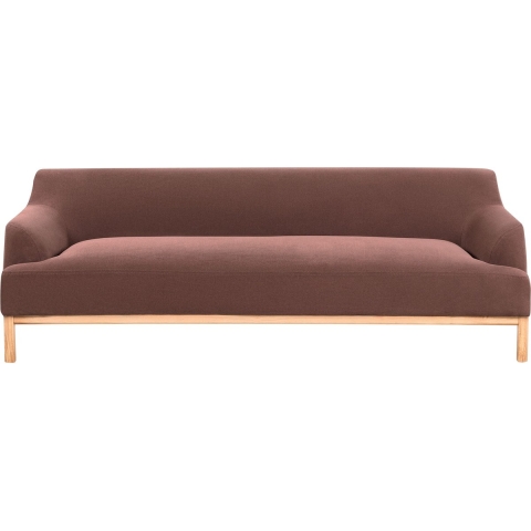 Beliani - SOSJO - Driezitsbank - Bordeauxrood - Polyester