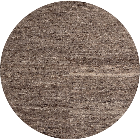 WOOOD Efia Vloerkleed Rond - Wol - Bruin Melange - Ø200 cm