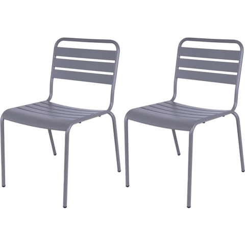 MaximaVida metalen tuinstoel Max XXL muisgrijs - doos per 2 stuks