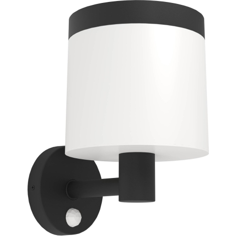 EGLO Pantete Solar Wandlamp Buiten - LED - 21 cm - Zwart|Wit