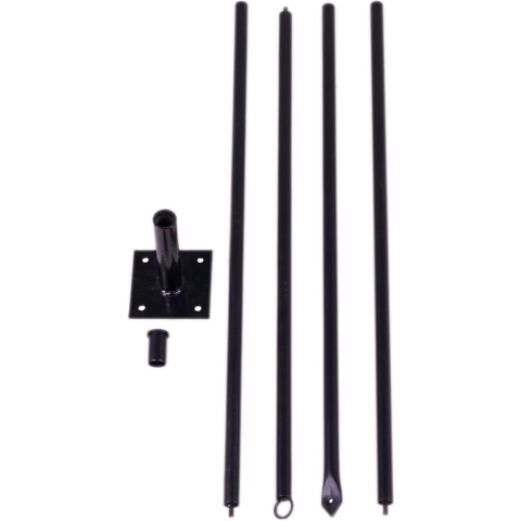 MaximaVida set metalen verlichting palen New York 360 cm - 4 stuks