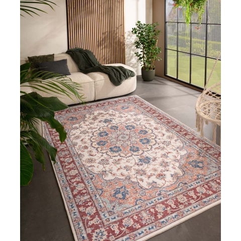 Heritaged Vintage buitenkleed - Valenca Nova crème|rood - 120x160 cm