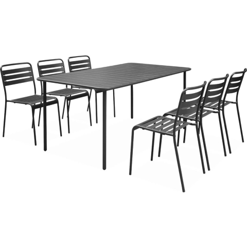 sweeek - Tuinset met 6 stoelen