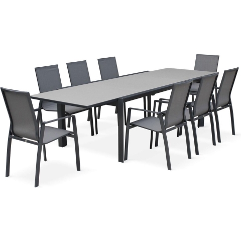 sweeek - Uitschuifbare aluminium tuinset