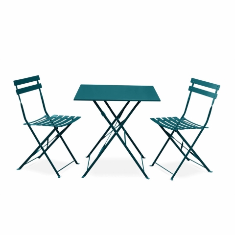 sweeek - Vierkante bistroset 2 stoelen