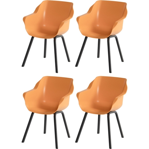 Hartman Sophie Element Tuinstoel - Set van 4 - Indian Orange
