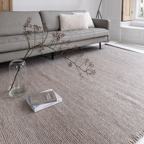 Interieur05 Wollen Vloerkleed Grijs Vik 200 x 290 cm (L)
