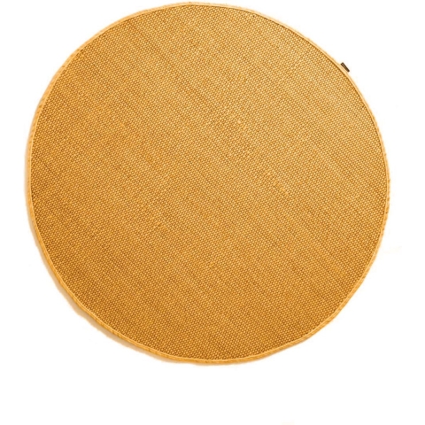 Nordic Weavers Rond wollen vloerkleed Lett - okergeel - 120 cm rond
