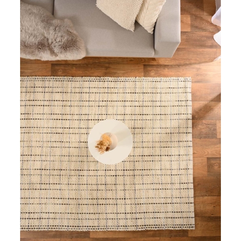 Nordic Weavers Wollen vloerkleed - Verdal crème|groen - 200x300 cm