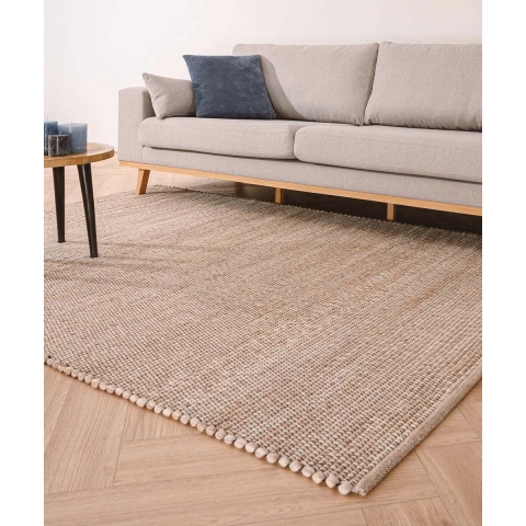 Nordic Weavers Wollen vloerkleed Lett - beige|crème - 160x230 cm