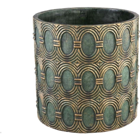 PTMD Bloempot Kamilla - 50x50x50 cm - Cement - Goud