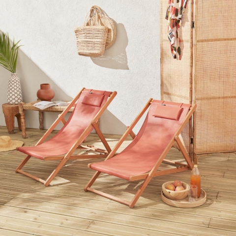 sweeek - Set van twee textileen strandstoelen