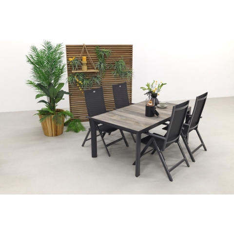 Hartman Napoli|Kings tuinset antraciet - 180x100 cm.