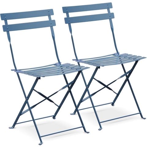 sweeek - Metalen inklapbare tuinstoel (set van 2)
