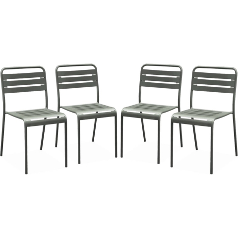 sweeek - Stalen tuinstoel (set van 4)