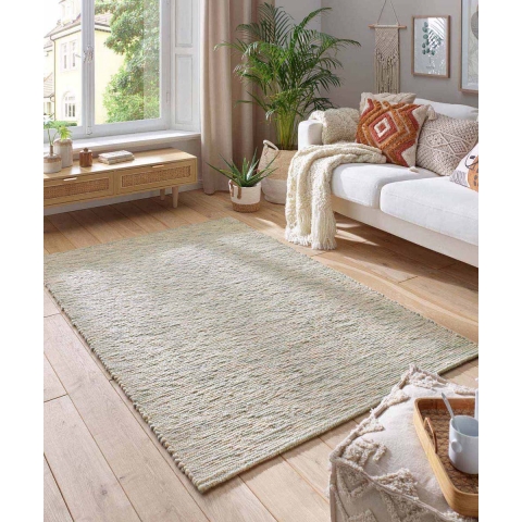 Tapeso Wollen vloerkleed - Kaia groen - 250x340 cm