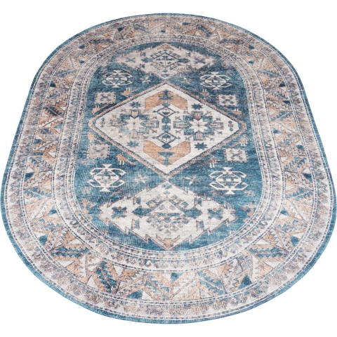 Veer Carpets - Vloerkleed Laria Blue 4 - Ovaal 200 x 290 cm