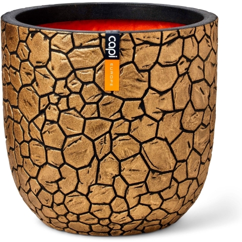 Capi Europe Bloempot bol Clay NL - 35x34 - Goud