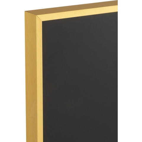 J-Line Wanddecoratie Luipaard Glas|Aluminium Zwart|Goud