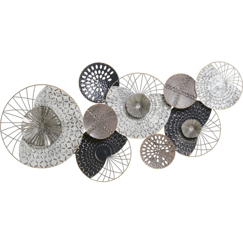 Beliani - CESIUM - Wanddecoratie - Zwart|Zilver - Metaal