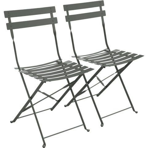 sweeek - Metalen inklapbare tuinstoel (set van 2)
