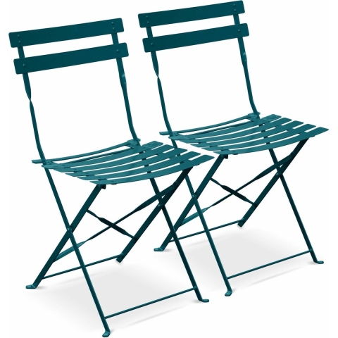 sweeek - Metalen inklapbare tuinstoel (set van 2)