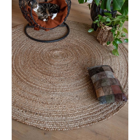 Boho&me Jute vloerkleed rond - Boho & me - naturel - 160 cm rond