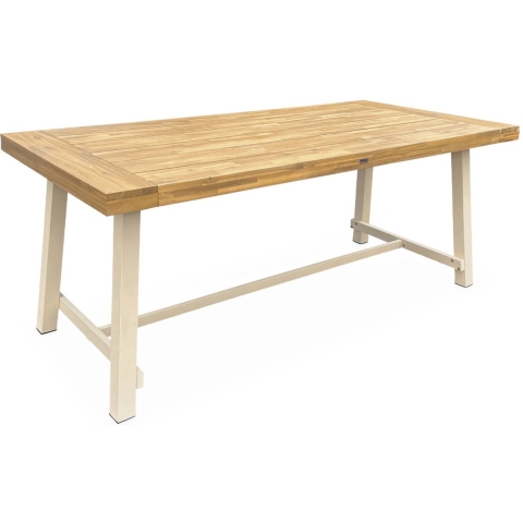 sweeek - Tafel van hout en metaal, 190cm, 6-8 zitplaatsen