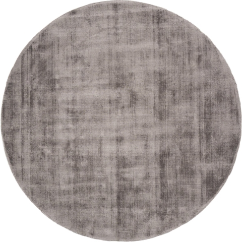 Karpet Viscose Rond Dark Grey ø200 cm