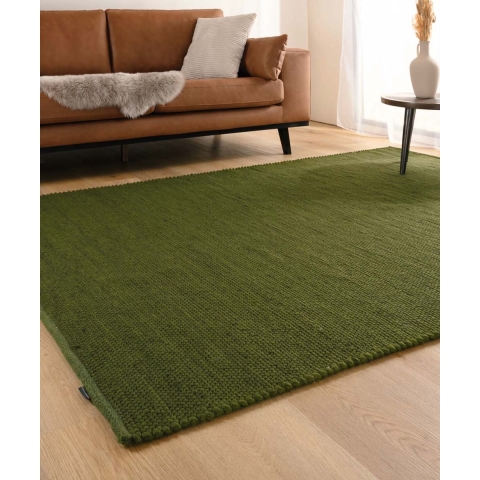 Nordic Weavers Wollen vloerkleed Lett - groen - 160x230 cm
