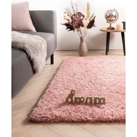Tapeso Hoogpolig vloerkleed - Cozy Shaggy - roze - 160x230 cm