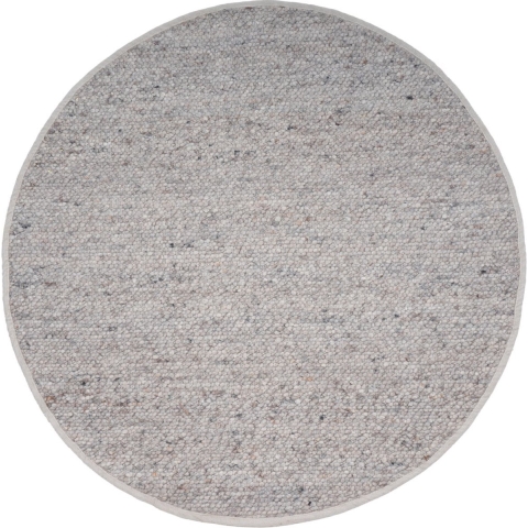 Veer Carpets - Vloerkleed Stone Licht Grijs 421 - Rond ø160 cm