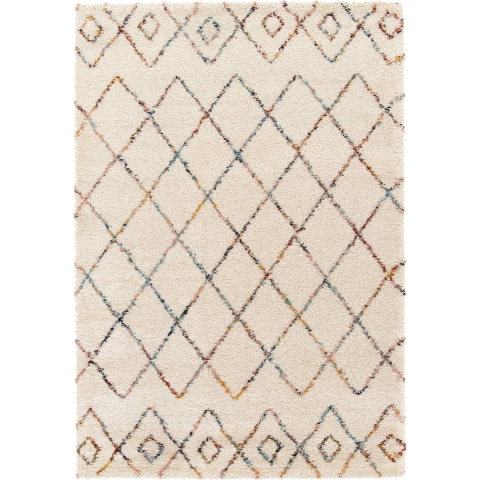 sweeek - Interieurtapijt van shaggy stof, Berber-stijl, crèmekleurig