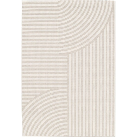 sweeek - Tapijt voor binnen en buiten, beige boogpatroon, 100%