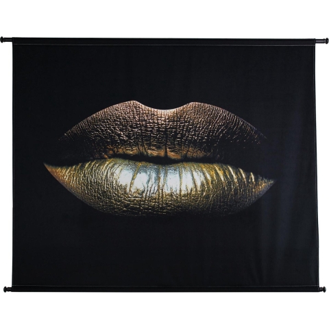 HD Collection Wandkleed Glamour Kiss - Goud - Fluweel