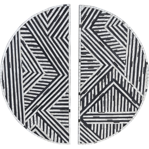 Beliani - MANDAU - Wanddecoratie - Wit - Glas