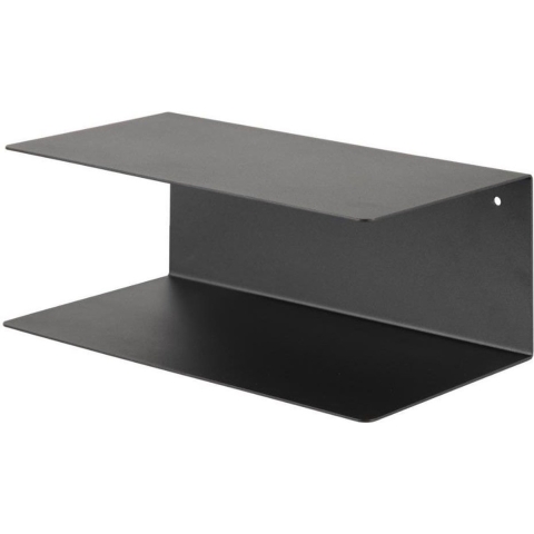 Lisomme Yara metalen wandplank zwart - 35 x 20 cm