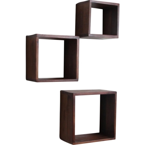 Raw Materials Factory cube open wandplank (set van 3)