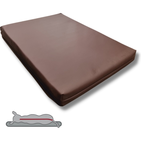 Topmast Orthopedisch Hondenbed Leatherlook Bruin 100 x 75 cm