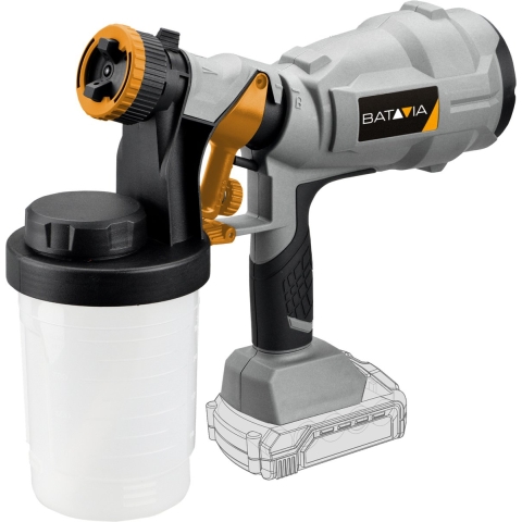 Batavia Accu 18V   Verfspuit Incl. 5.0 Ah Li-ion Accu Maxxpack