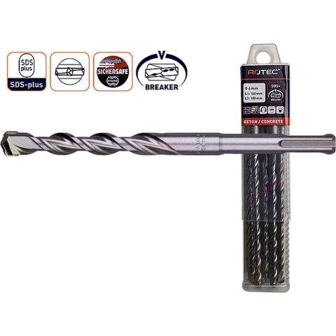Rotec Hamerboor SDS+ V-Breaker 12,0x100/160 mm (box 10) - 2011200
