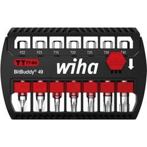 Wiha Bitset BitBuddy® TY-bit 49 mm Pozidriv, TORX® 8-delig 1/4" E6,3 - 42118 - 42118